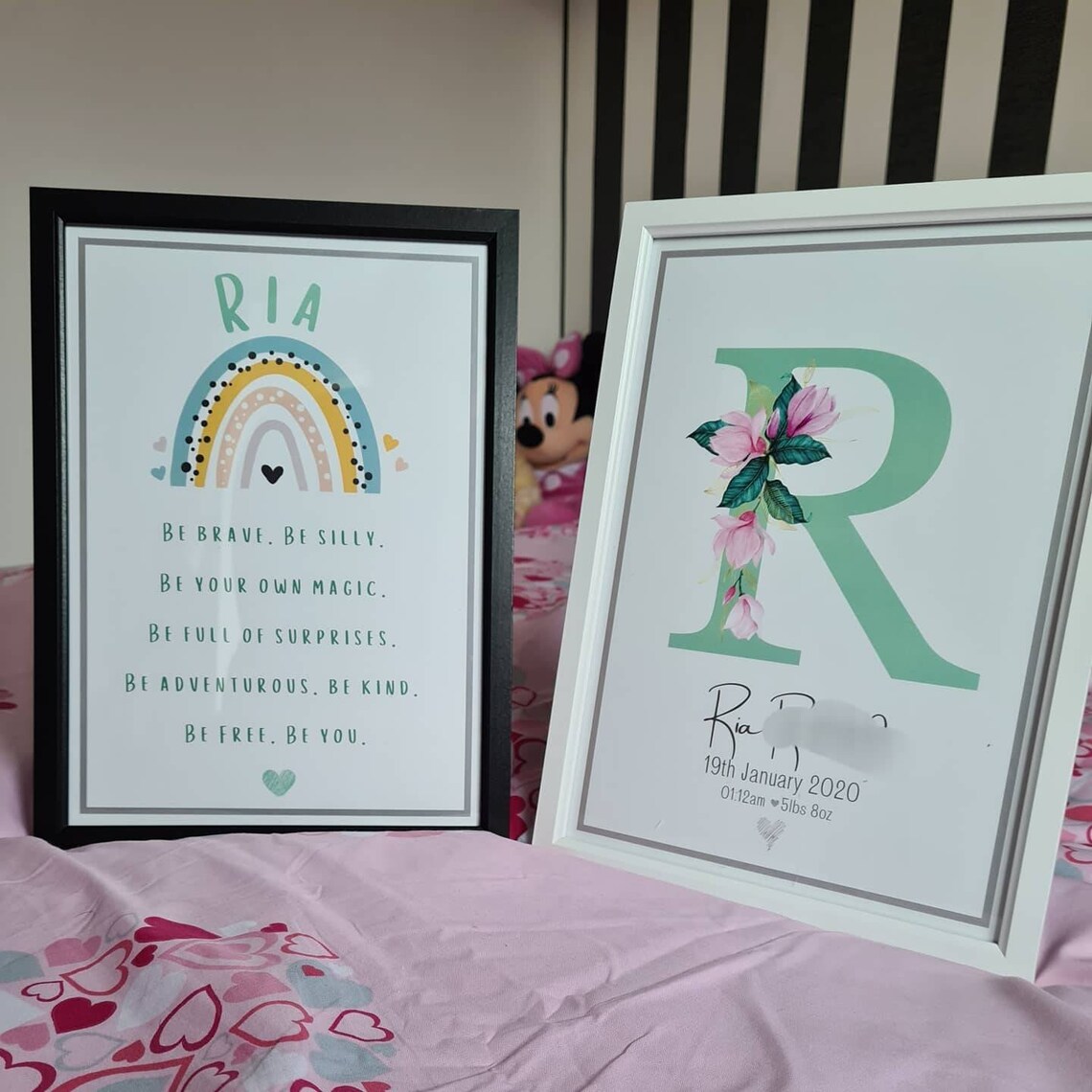 Baby Personalised Baby Keepsake Frames Girl/Boy Frame Inc Etsy