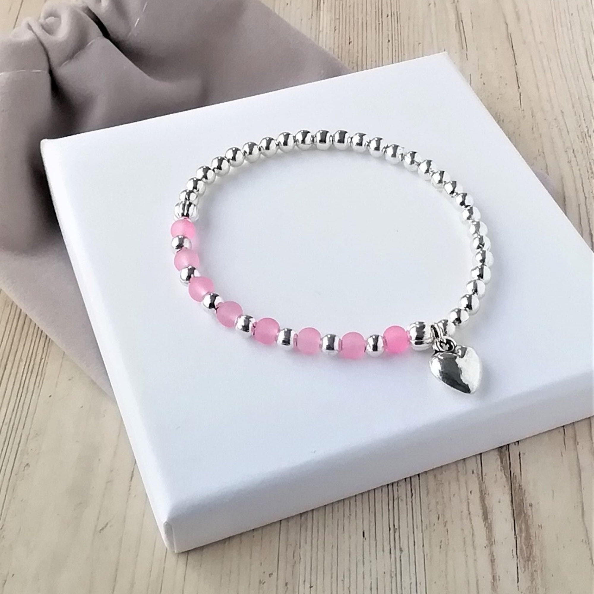 Tiffany bead bracelet online pink