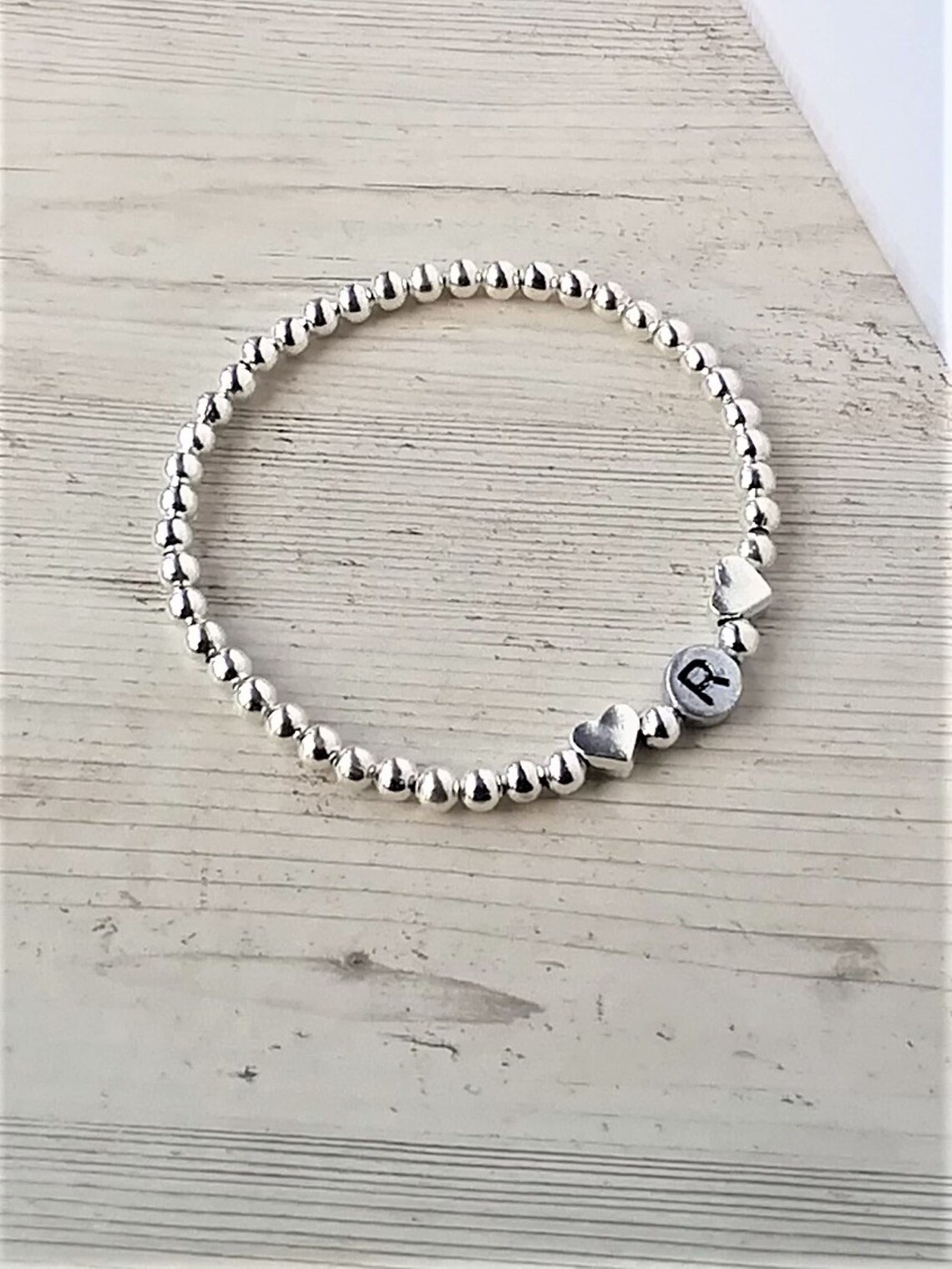 Personalised Bracelet Name Bracelet Initial Bracelet Silver Etsy