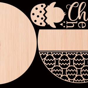 Colgador de puerta de madera de Pascua de Hello Chicks (DIY) / Colgador de puerta principal (DIY) / Kit de colgador de puerta / Kit de pintura / Kit de madera