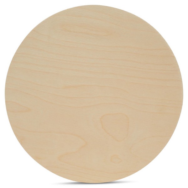 Blank Wooden Rounds | 10", 12", 15", 18", 22"| Wooden Blank Circles | 1/4" Thick | Poplar Blemish & Knot Free