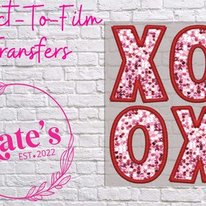 XOXO Faux Embroidery DTF Transferfolie