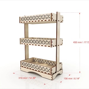 3 Tier Ornate Style Wood Tiered Tray Kit | Wood Tiered Tray | Ornate Style DiY | Paint Kit | Wood Kit
