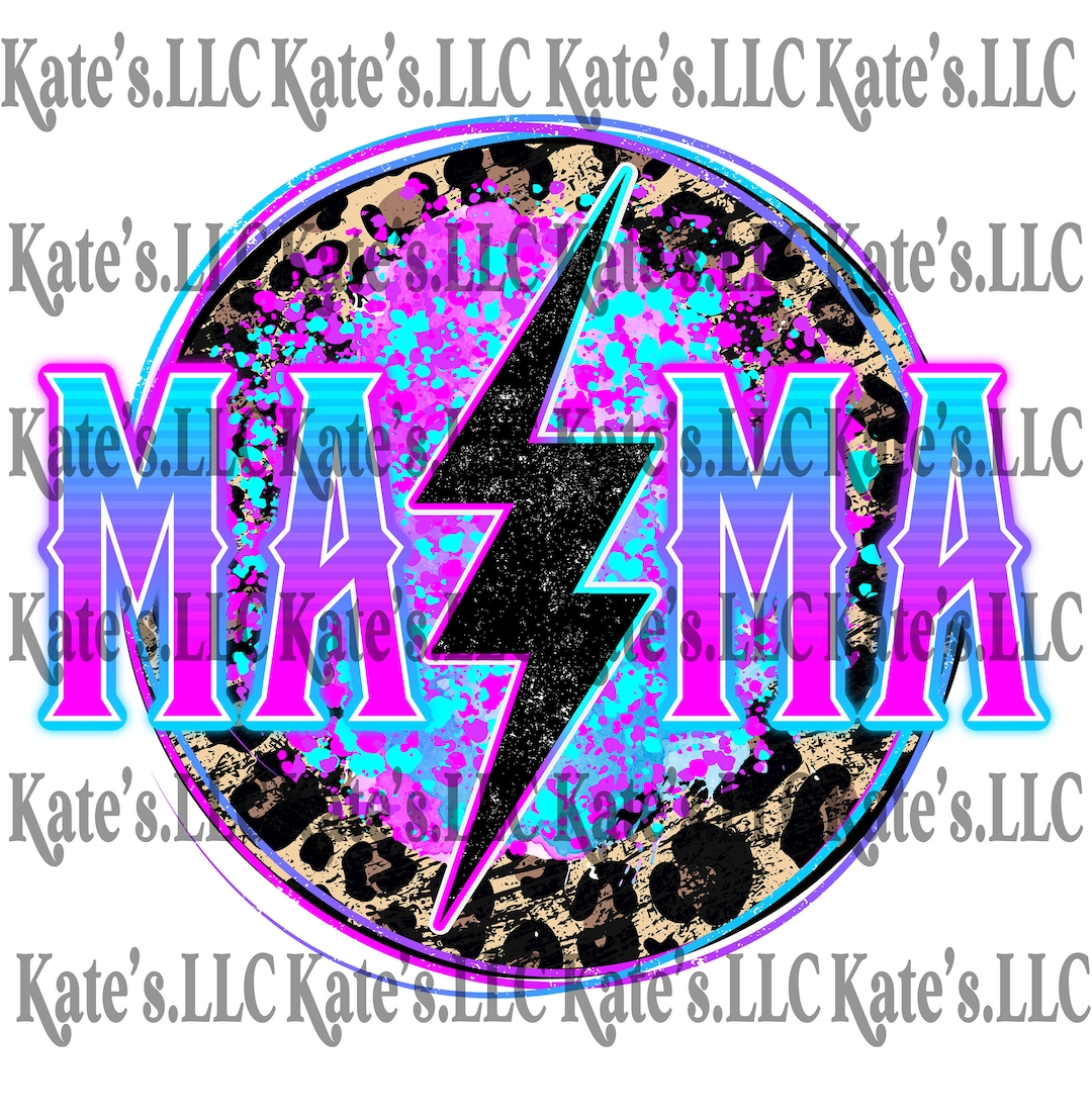 Mama Lighting Bolt DTF Transfer Flat Rate UPS Shipping on Multiple