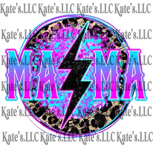 Transfert DTF Mama Lighting Bolt