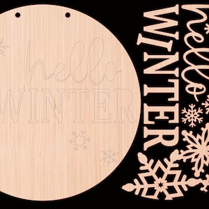 Hello Winter Snowflakes Door Hanger DiY | Door Hanger DiY | Door Hanger Kit | Paint Kit | Boutique Kit
