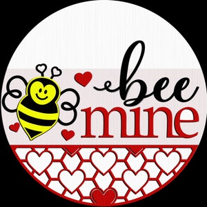Bee Mine Valentines Door Hanger DiY | Wood Door Hanger DiY | Door Hanger Kit | Paint Kit | Boutique Kit