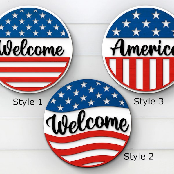 American Flag Door Hanger DiY | Door Hanger DiY | Door Hanger Kit | Paint Kit | Boutique Kit | American Flag