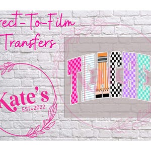Ready to Press DTF Transfer | School Occupation - SPED,PARA,Counselor,Teacher,Back To School,Trendy,cute,school,musthave