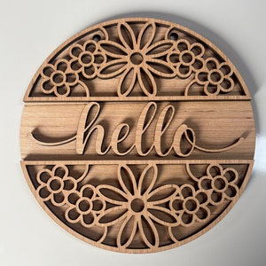Hello Flower Round Door Hanger DiY | Door Hanger DiY | Door Hanger Kit | Paint Kit | Boutique Kit