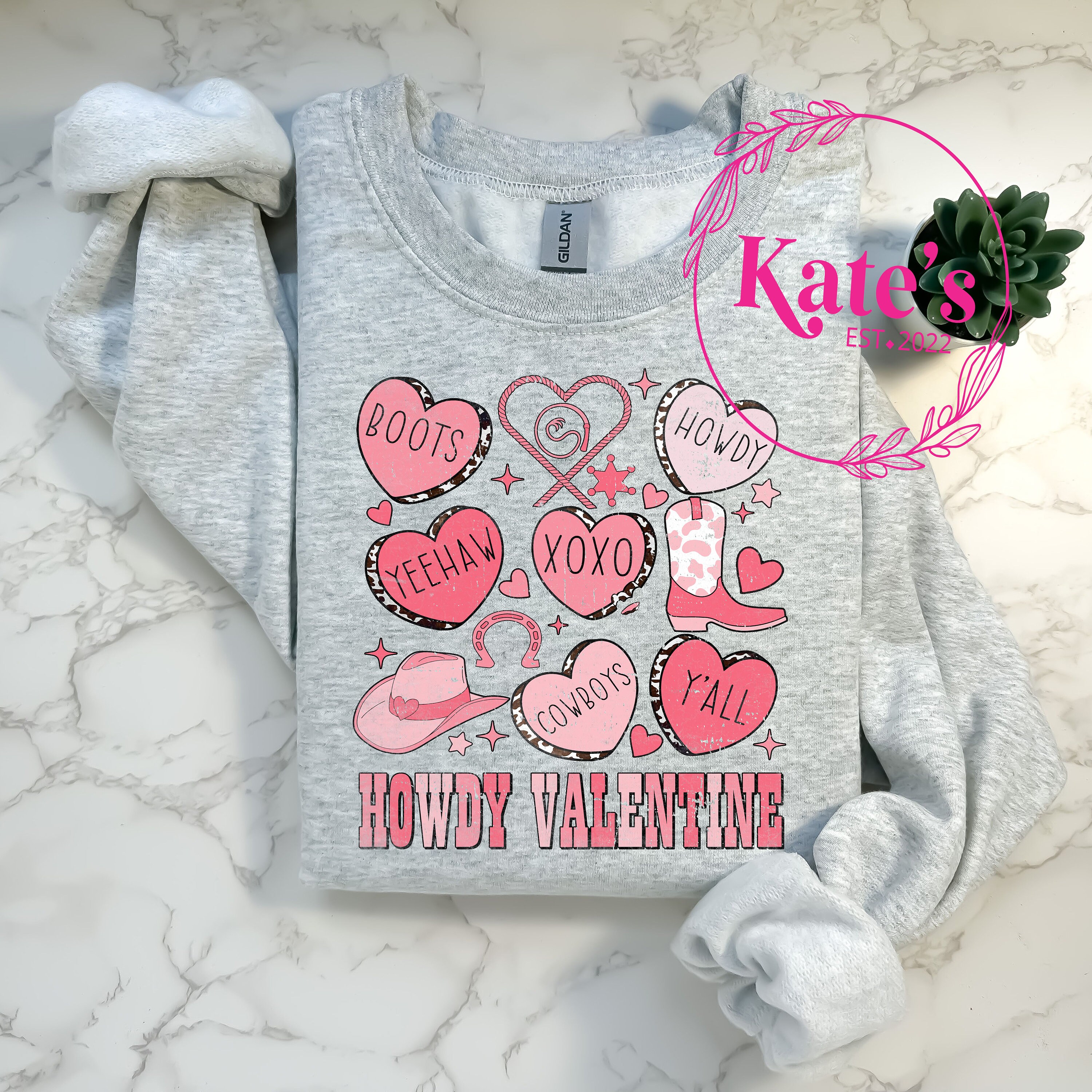 DTF Transfer Ready for Press - Howdy Valentine Theme - Etsy