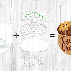 Give Thanks Acorn Door Hanger DiY | Door Hanger DiY | Door Hanger Kit | Paint Kit | Boutique Kit