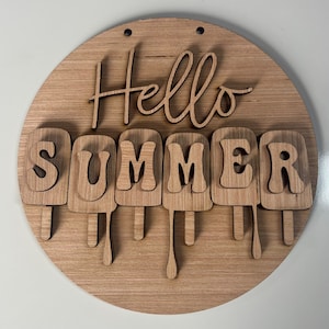 Hello Summer Popsicle Door Hanger DiY | Door Hanger DiY | Door Hanger Kit | Paint Kit | Boutique Kit