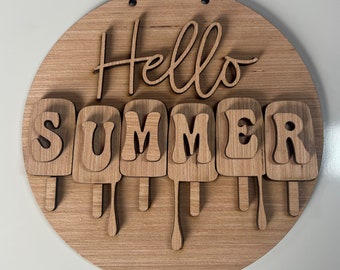Hej Sommar Glass Dörrhängare Diy | Dörrhängare Diy | Dörrhängarkit | Målarkit | Boutique-kit
