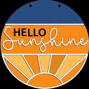 Hello Sunshine Türschild Türschild DiY | Türschild DiY | Türschild Kit | Malset | Boutique-Kit | Hallo Sonnenschein