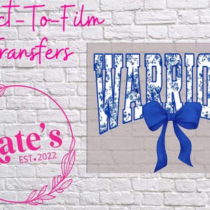 Ready to Press DTF Transfer | Blue Warriors - Floral - Coquette