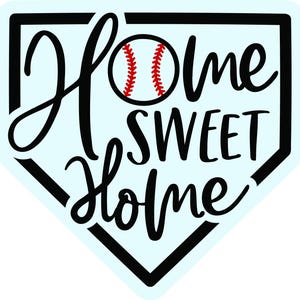 Sports Home Sweet Home Baseball Wood Door Hanger DiY | Front Door Sign DiY | Door Hanger Kit | Paint Kit |