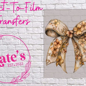 Ready to Press DTF Transfer | Fall Coquette Bow