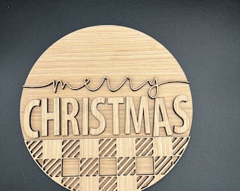Merry Christmas Plaid Door Hanger DiY | Door Hanger DiY | Door Hanger Kit | Paint Kit | Boutique Kit