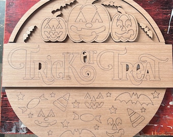 Trick or Treat Door Hanger DiY | Door Hanger DiY | Door Hanger Kit | Paint Kit | Boutique Kit | Halloween