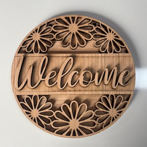 Welcome Daisy Round Door Hanger DiY | Door Hanger DiY | Door Hanger Kit | Paint Kit | Boutique Kit