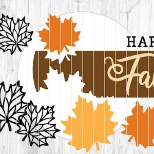 Happy Fall w/ Maple Leaves Door Hanger DiY | Door Hanger DiY | Door Hanger Kit | Paint Kit | Boutique Kit