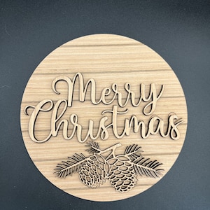 Merry Christmas Pine Branch Door Hanger DiY | Door Hanger DiY | Door Hanger Kit | Paint Kit | Boutique Kit