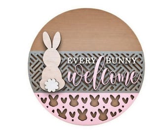 Easter - Welcome Every Bunny Door Hanger DiY | Door Hanger DiY | Door Hanger Kit | Paint Kit | Boutique Kit