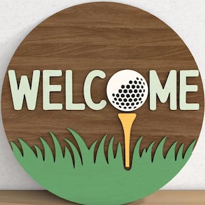 Sports Welcome Golf Houten Deurhanger DiY | Deurhanger DIY | Deurhangerset | Verfset | Houten pakket