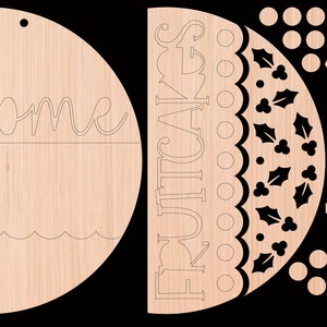 Welcome Fruitcakes houten deurbord blanco | Houten deurhanger doe-het-zelf | Deurhangerset | Verfset | Boutique-kit