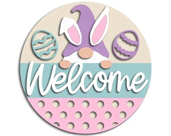 Welcome Bunny Gnome Door Hanger DiY | Door Hanger DiY | Door Hanger Kit | Paint Kit | Boutique Kit