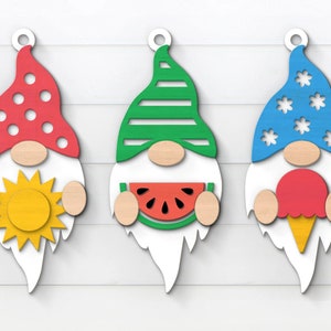 Wood Summer Gnome Bundle | Gnome DiY | Summer Gnome Kit | Paint Kit | Ornament Kit | Summer Gnome