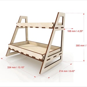 2 Box Style Wood Tiered Tray KIT | Wood Tiered Tray DiY | Box Style DiY | Paint Kit | Wood Shelf