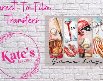 Ready to Press DTF Transfer | Baseball Brushstroke Gameday, Baseball, GameDay, Direct-To-Film