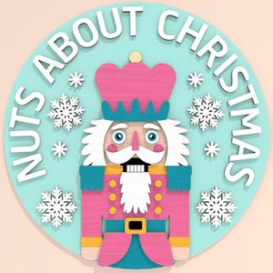 Christmas- Nuts About Christmas Nutcracker Door Hanger DiY | Door Hanger DiY | Door Hanger Kit | Paint Kit | Boutique Kit