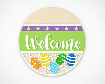 Welcome Easter with Stars and Eggs Door Hanger DiY | Door Hanger DiY | Door Hanger Kit | Paint Kit | Boutique Kit