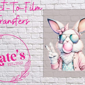 Ready to Press DTF Transfer | Bubblegum Bunny
