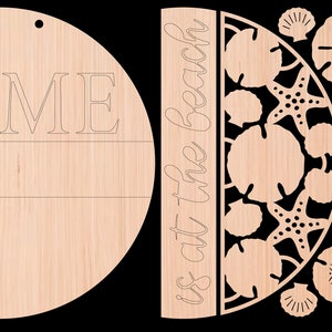 Home is at the Beach Holztürschild DiY | Haustürschild DiY | Türschild Kit | Malset | Holz-Kit