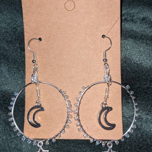 Silver dangle earrings