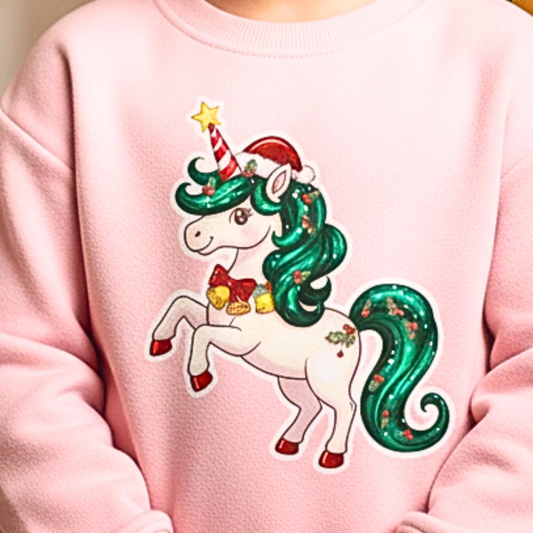 Christmas Unicorn PNG | Festive Magical Unicorn Printable - Etsy
