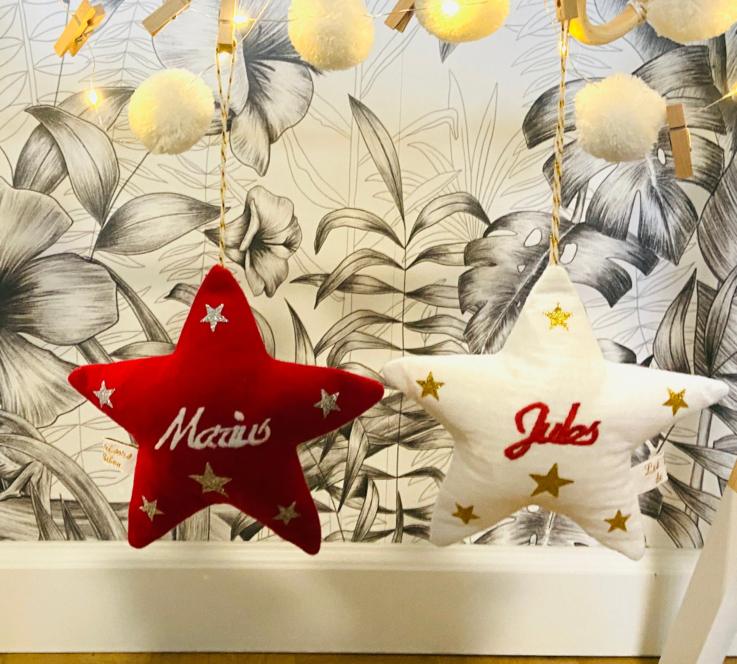 Suspension Étoile de Noël Personnalisé