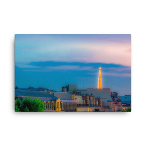 Eiffel Tower Sunset Canvas, Paris, France