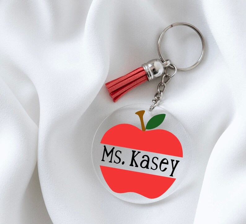 Teacher Appreciation Key Chain Teachers Keychain Custom - Etsy