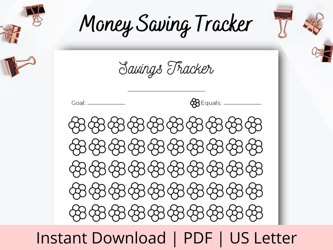 Printable Savings Challenge - Easy Savings Challenge - Cute Money ...
