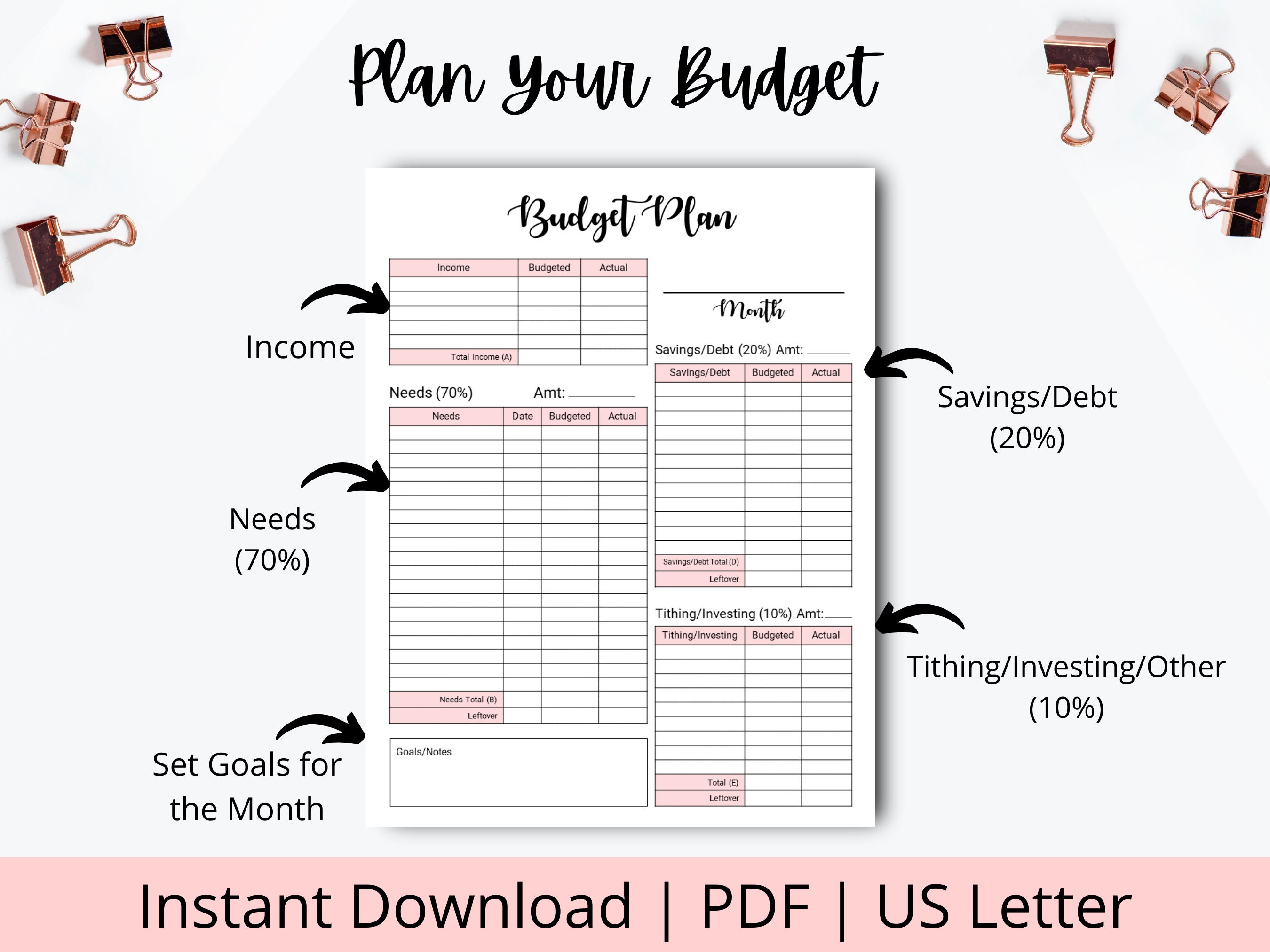 Budget planner,10 fiches pour gérer son budget, outils budgétaires