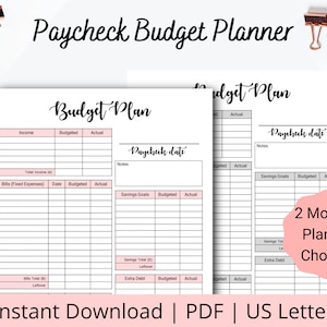 Paycheck Budget Planner - Budget by Paycheck Printable - Paycheck Bill Tracker - Paycheck budget Printable - Budget by Paycheck PDF