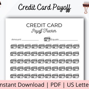 Kreditkarte Debt Tracker - Kreditkartenzahlung Tracker - Debt Tracker Printable - Kreditkarte Payoff - Visa Pay Off Karte - Debt Free Charts