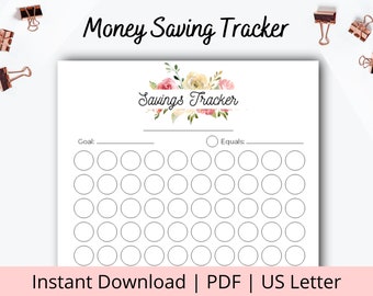 Geldbesparingsuitdaging - Cashbesparingsuitdaging afdrukbaar - Gelduitdagingsblad - Bespaar geld afdrukbaar - Besparingsdoel PDF - US Letter