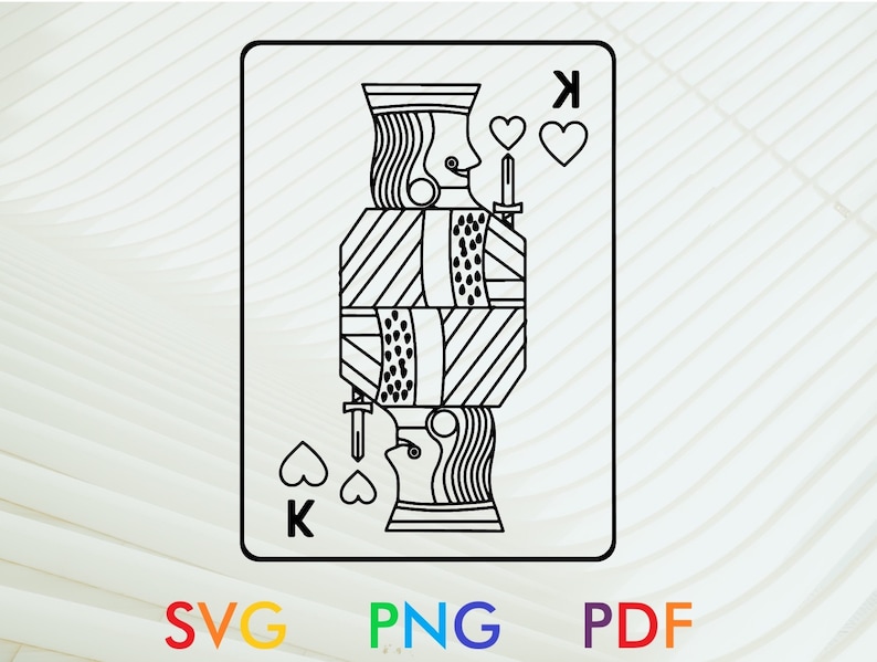King Card Svg, King Card Png, King Card Pdf, King Playing Card Png