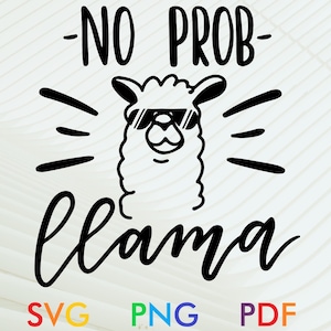 No probllama, No probllama svg, No probllama png, Alpaca pdf, Alpaca svg, Lama svg